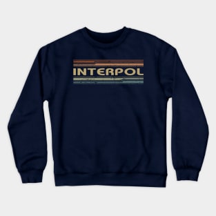 Interpol Retro Lines Crewneck Sweatshirt